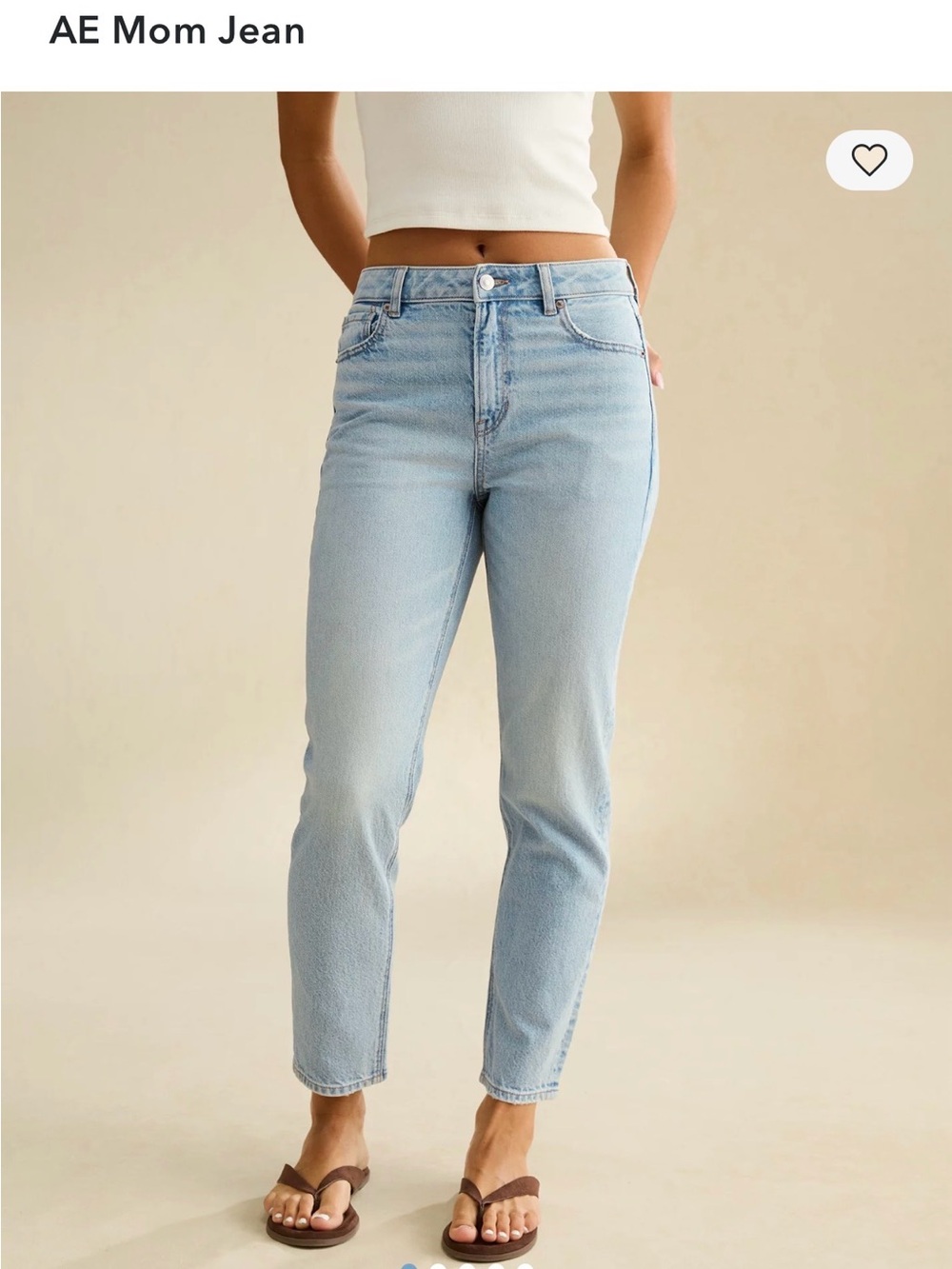 American Eagle Light wash Strigid Mom Jean High Rise